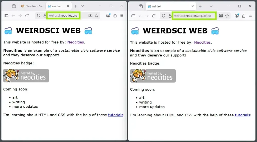 neocities website screenshot
