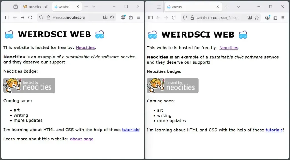 neocities website screenshot