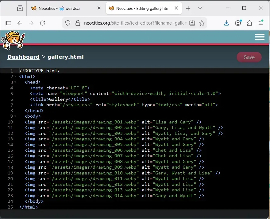 neocities website screenshot