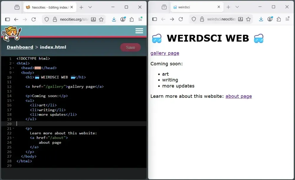 neocities website screenshot